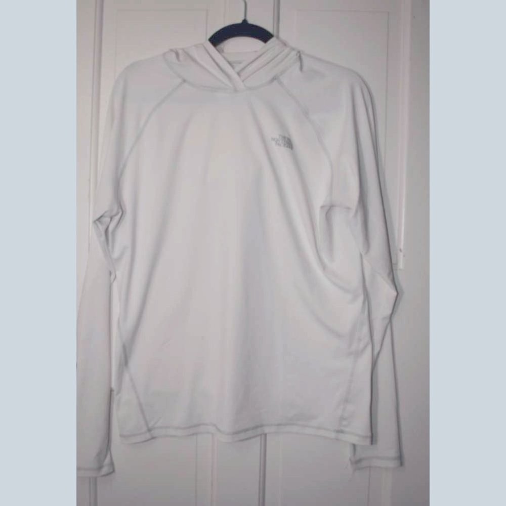 The North Face®: Women's White Hooded Dry Fit Shirt